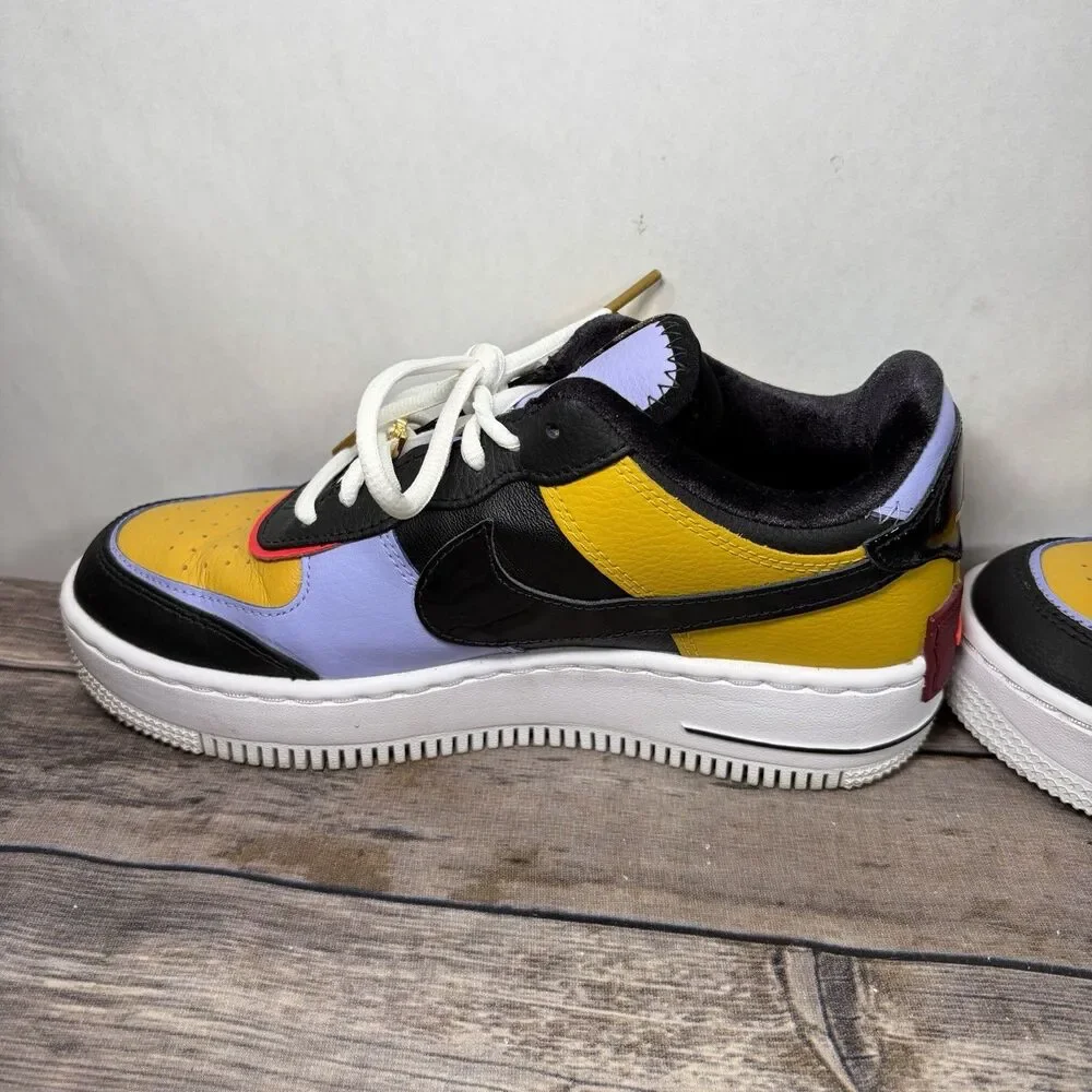 Nike Air Force 1 Low Shadow Sisterhood Dark Sulfer Sneakers Womens 7 DO6114-700
